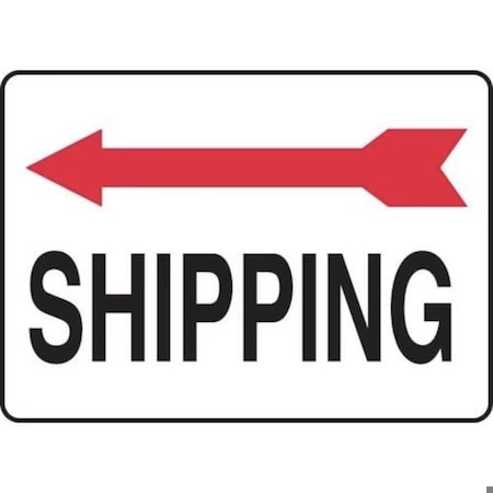 Accuform (Left Arrow) Shipping, Plastic, 10 in x 14 in, Mounting Holes MADC513VP